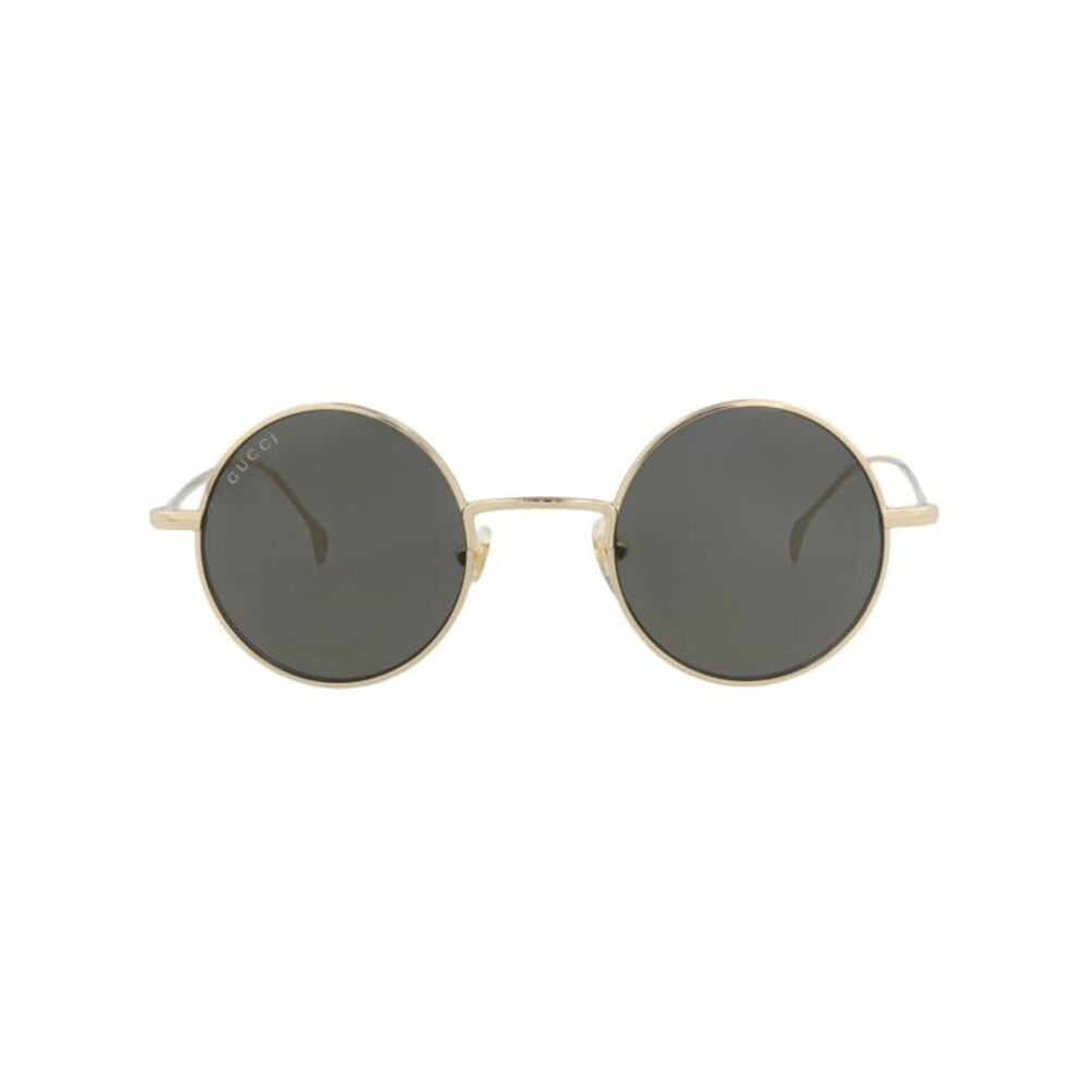 Gucci Round-Frame Metal Sunglasses Gold Womens